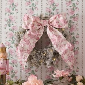 LoveShackFancy x PotteryBarn Holiday Pink Wreath NEW Sold Out